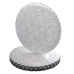 whalen packaging 10" silver scalloped edge cake boards, 25 ct
