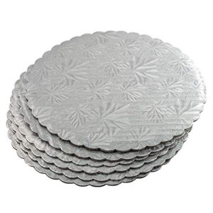 Whalen Packaging 10" Silver Scalloped Edge Cake Boards, 25 ct