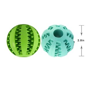 Bojafa Dog Puzzle Teething Toys Ball Nontoxic Durable Dog IQ Chew Toys for Puppy Small Large Dog Teeth Cleaning/Chewing/Playing/Treat Dispensing Dog Toys (2 Pack)