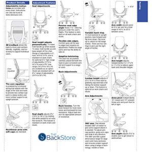 Steelcase Gesture Office Desk Chair with Headrest Plus Lumbar Support Cogent Connect Licorice 5S26 Fabric Standard Black Frame