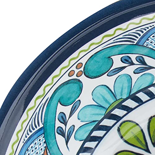 Certified International Talavera All Purpose Melamine Bowl, 7.5" x 2", Set of 6, 7.5x2 Inches, Multicolor, 14oz