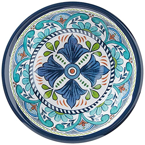 Certified International Talavera All Purpose Melamine Bowl, 7.5" x 2", Set of 6, 7.5x2 Inches, Multicolor, 14oz