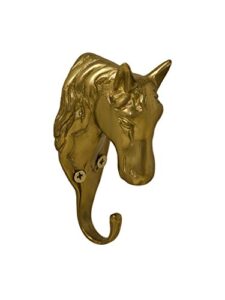 tack room studio brass horse head hanger (brass)