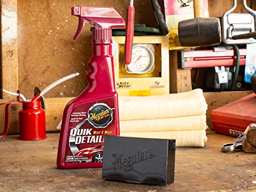 Meguiar's G10240 Smooth Surface XL Clay Kit - Includes 240 Grams of Clay Bars, Quik Detailer Spray Bottle and Microfiber Towel