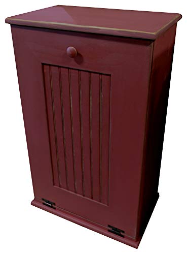 Sawdust City Wooden Tilt-Out Waste Cabinet (Old Burgundy)