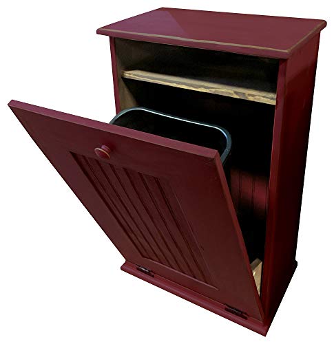 Sawdust City Wooden Tilt-Out Waste Cabinet (Old Burgundy)