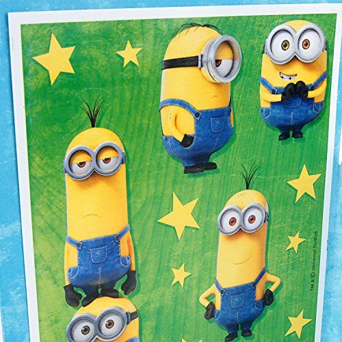 Hallmark Birthday Card for Kids (Minions, Stickers Included)