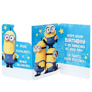 Hallmark Birthday Card for Kids (Minions, Stickers Included)