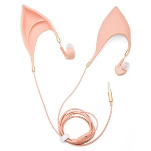 Elf Earbuds Headphones in-Ear Headphones Hands-Free Headset with Mic for iPhone/iPad Android/Computer Cosplay Headset