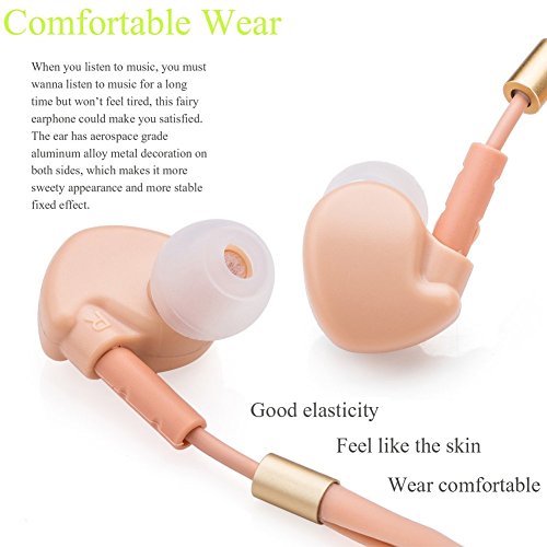 Elf Earbuds Headphones in-Ear Headphones Hands-Free Headset with Mic for iPhone/iPad Android/Computer Cosplay Headset