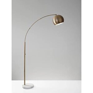 Adesso 5170-21 Astoria Arc Lamp, 78 in., 100W Incandescent/26W CFL, Antique Brass Finish, 1 Floor Lamp