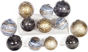 knox and harrison set of 12 decorative hand blown glass spheres