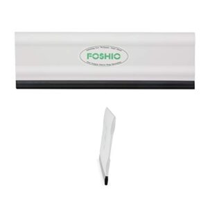 FOSHIO 6 Inch Rubber Squeegee for Kitchens, Glass, Shower and Car Windows, Pack of 3 (White)