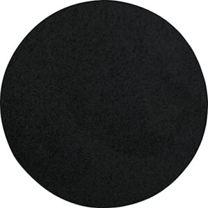 bright house solid color round shape area rugs black - 3' round