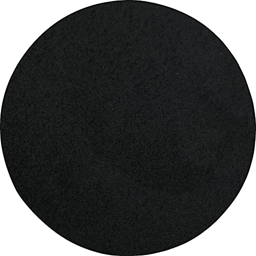 Bright House Solid Color Round Shape Area Rugs Black - 3' Round