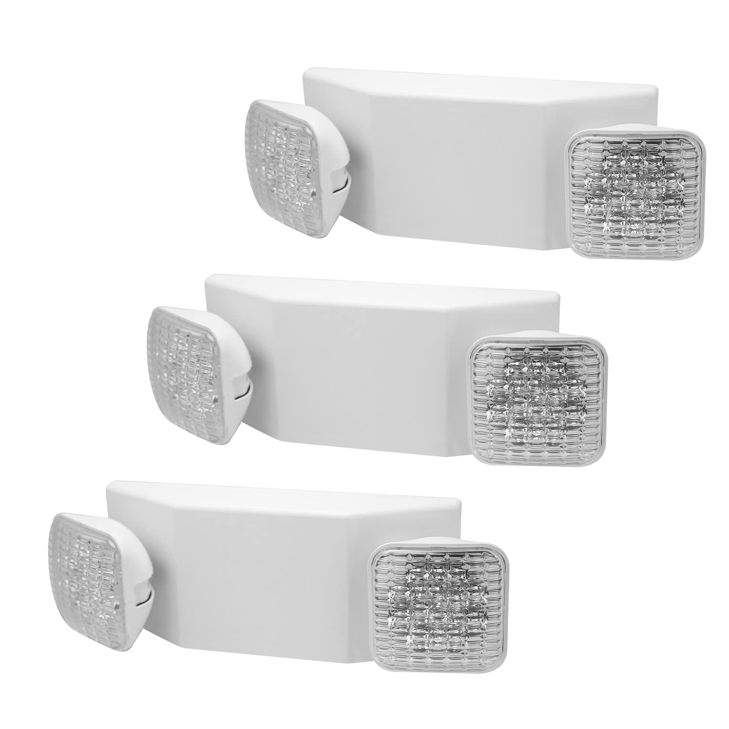 eTopLighting 3pcs x LED Emergency Exit Light - Standard Square Head UL924, EL5C12X3