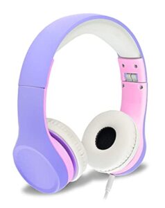 nenos kids headphones children’s headphones for kids toddler headphones limited volume (lavender)