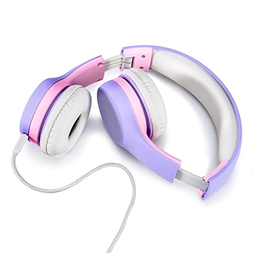 NENOS Kids Headphones Children’s Headphones for Kids Toddler Headphones Limited Volume (Lavender)