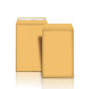 amazon basics catalog mailing envelopes, peel & seal, 9x12 inch, brown kraft, 100-pack