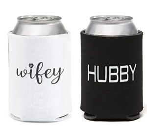 hortense b. hewitt wedding accessories wifey and hubby can coolers (set of 2)