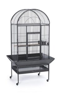 prevue pet products 34531 hammer tone dome top bird cage, large, black