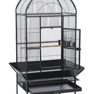 Prevue Pet Products 34531 Hammer Tone Dome Top Bird Cage, Large, Black