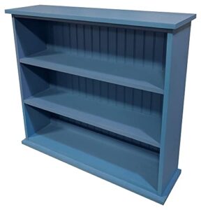 sawdust city solid wood hall bookcase (solid williamsburg blue)