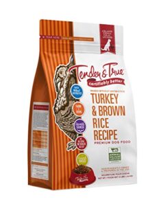tender & true antibiotic-free turkey & brown rice recipe dog food, 4 lb