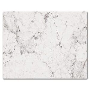 counterart 'white marble design' glass cutting board, 15 x 12"