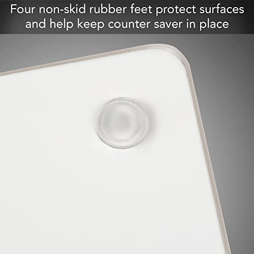 CounterArt 'White Marble Design' Glass Cutting Board, 15 x 12"