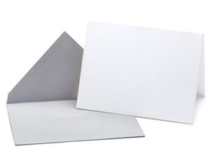 20 blank cards and envelopes - perfect heavyweight blank cards for diy creative projects, invitations, watercolor, drawing, writing - opie's paper company