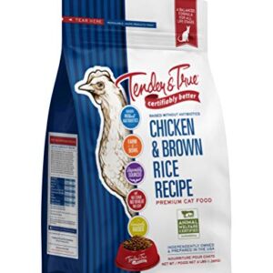 Tender & True Pet Nutrition Antibiotic-Free Chicken & Brown Rice Recipe Cat Food, 3 lb (32001)