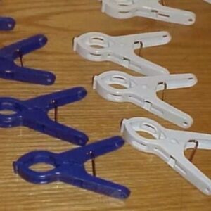 Clothes Pins Jumbo Plastic Clothespins Huge 4 1/3" Holds Heavy Laundry - 6 Pack