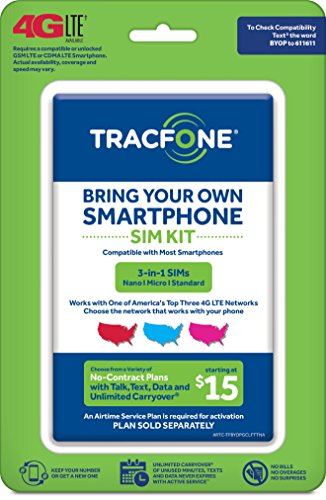 TracFone Bring Your Own Phone SIM Activation Kit (3-in-1-SIM)