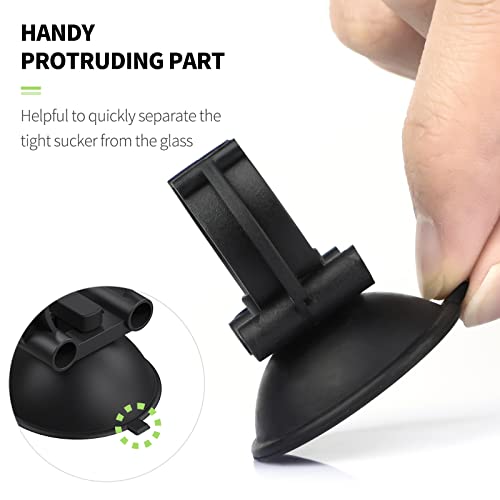 Pawfly 1.3 Inch Aquarium Heater Suction Cups Suckers with 0.95 Inch Clips Black Standard Heating Rod Holders Clamps for Fish Tanks (Not for Airline Tubing), 12 Pack