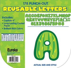 eureka cactus themed punch out letters for classroom decoration, 178pc, 4'' h, a sharp bunch cactus letters (845268)