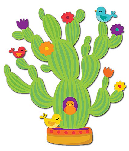 Eureka Cactus Themed Decor Classroom Decorations,18'' x 0.1'' x 28'', 37pc