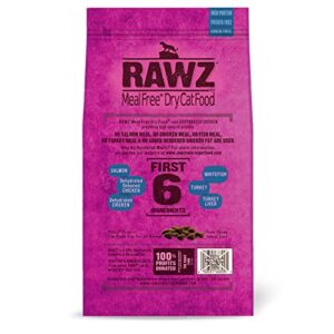 RAWZ Dehydrated Salmon, Chicken and Whitefish Recipe for Cats - 3.5 LB BAG