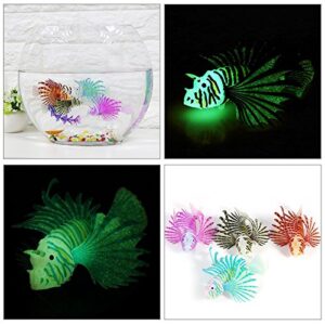 Yosoo Artificial Lion Fish Luminous Fake Fish Aquarium Fish Tank Ornament Glow Simulation Animal Decoration (Purple)