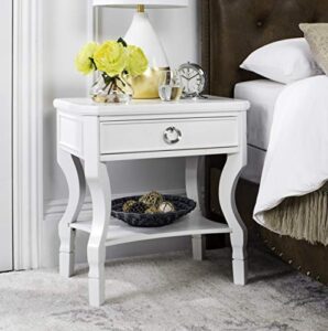 safavieh home collection alaia white 1-drawer nightstand
