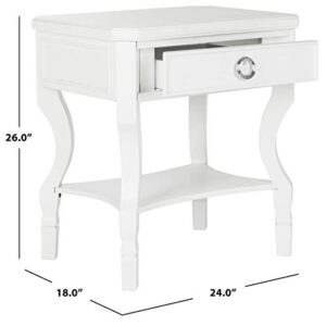 Safavieh Home Collection Alaia White 1-Drawer Nightstand