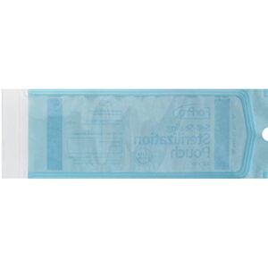 ForPro Self-Sealing Sterilization Pouches, Latex-Free, Color Changing Indicator, 3.5” W x 10” L, 200-Count