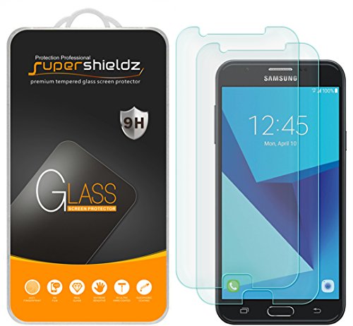 Supershieldz (2 Pack) Designed for Samsung Galaxy J7 (2017) Tempered Glass Screen Protector, 0.33mm, Anti Scratch, Bubble Free