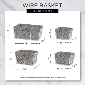 DII Farmhouse Chicken Wire Storage Baskets with Liner, Small, Rustic Natural, 9x7x6", 3 Piece