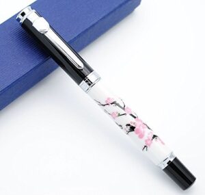 jinhao 8802 fountain pen f nib (birds and wintersweet painting)