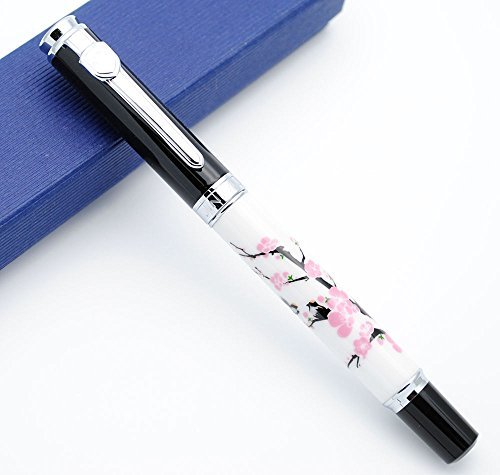 JINHAO 8802 Fountain Pen F Nib (Birds and Wintersweet Painting)