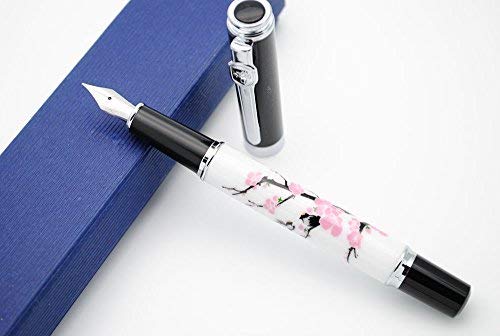 JINHAO 8802 Fountain Pen F Nib (Birds and Wintersweet Painting)