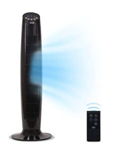 black + decker 36 inches digital tower fan with remote, black