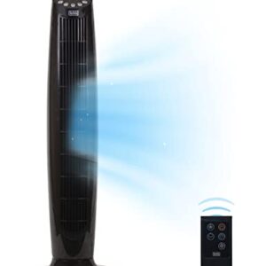 Black + Decker 36 inches Digital Tower Fan with Remote, Black