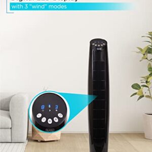 Black + Decker 36 inches Digital Tower Fan with Remote, Black